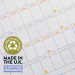 Good Tuesday 2026-2027 academic A1 Landscape wall planner, this is the year. 100% recycled paper, made in uk. Plastic free packaging