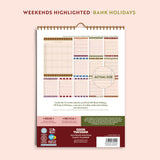 2026 Family Wall Planner | Boho Nouveau | A3 | 5 Columns