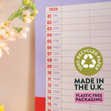 2026 Family Planner Calendar | Bold Block | A3 | 5 Columns