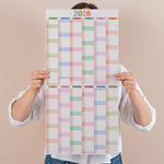 Good Tuesday, compact portrait 2026 wall planner, year view, in pastel colours 