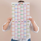 Good Tuesday, compact portrait 2026 wall planner, year view, in pastel colours 