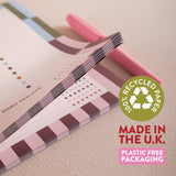 Good Tuesday's Boho Nouveau, Weekly planner. 100% recycled paper. Made in the UK. Plastic free packaging. 