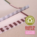 Good Tuesday's Boho Nouveau style daily planner pad. 100% Recycled paper. Made in the UK. Plastic Free Packaging. 