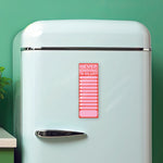 Good Tuesday's Never Ending to do list, magnetic fridge planner. Bold pink and red design. 