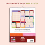 2026 Family Planner Calendar | Bold Block | A3 | 5 Columns