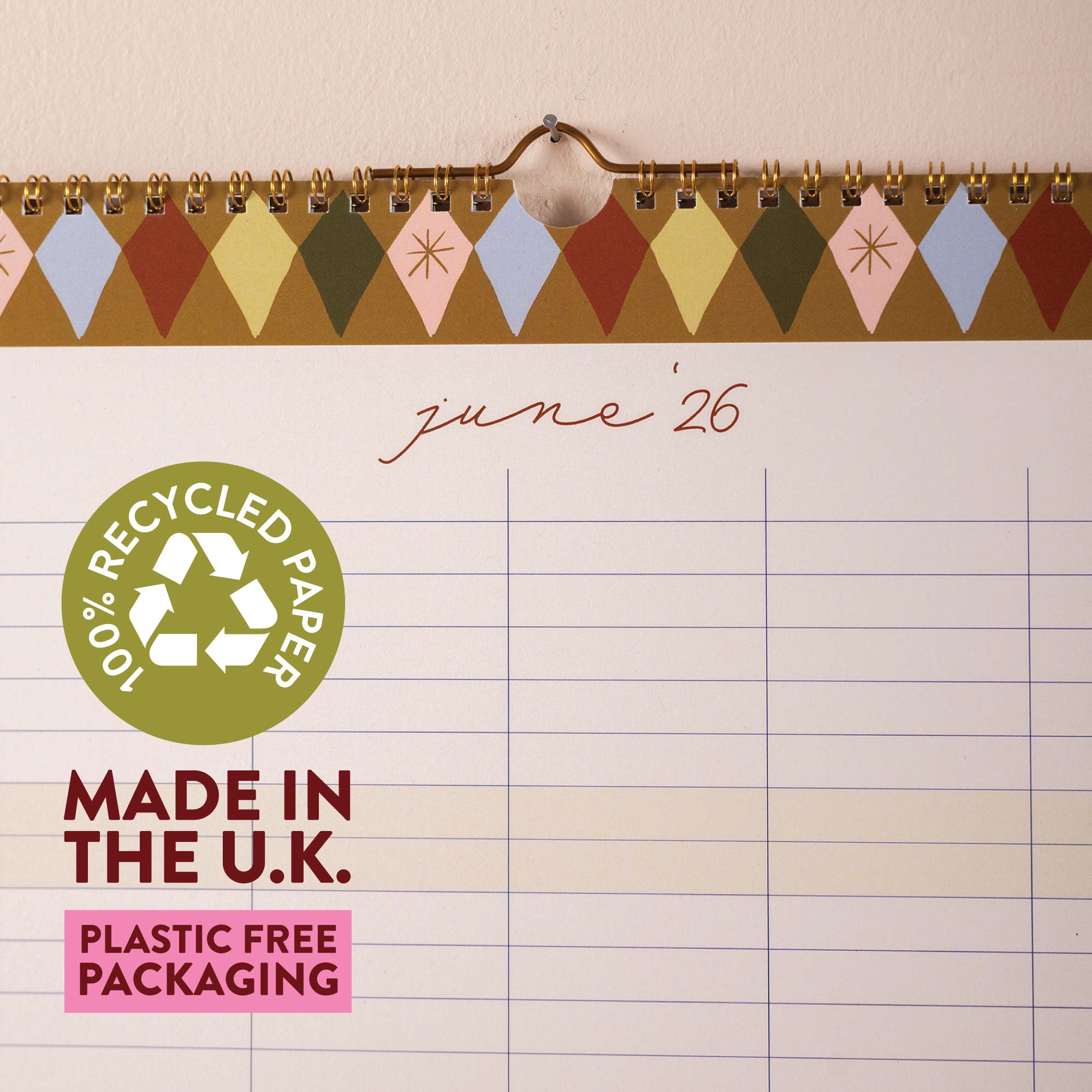 100% recycled paper and UK-made 