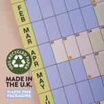 2026 Year Planner for Climate Action by with Cool Earth logo and Good Tuesday. List of key environmental dates. 100% Recycled paper. Made in the UK. Plastic free packaging.