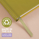 Green Matcha 2026 Diary. Recycled paper and made in the uk. 