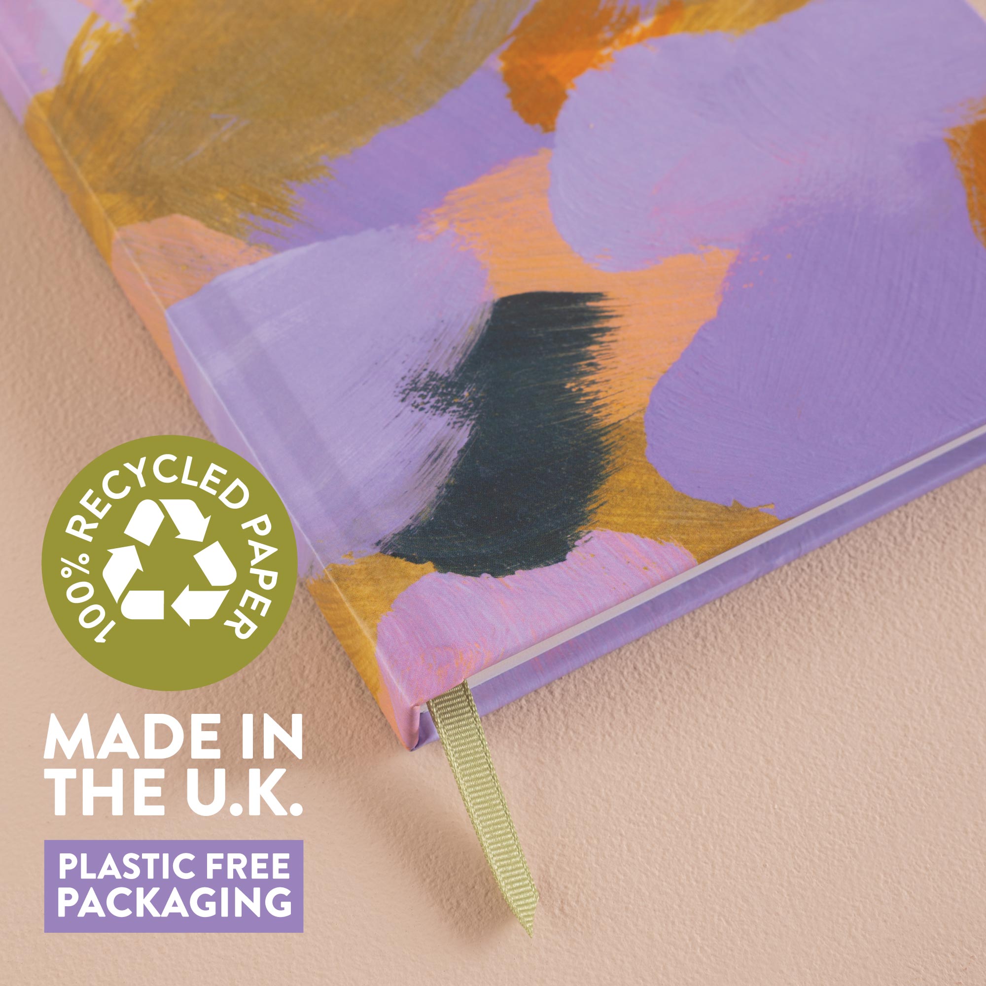 2026 Diary made on Recycled Paper in the UK. Plastic Free Packaging. 
