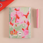 2026 Hazy Ink Diary with pink and green abstract design. 100% Recycled Paper. 
