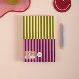 2026 Diary | A5 Hardcover Week to View | Pistachio Stripe