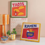 Good Tuesday Dishes from around the world 2026 Calendar, bold illustrations by Proper Good