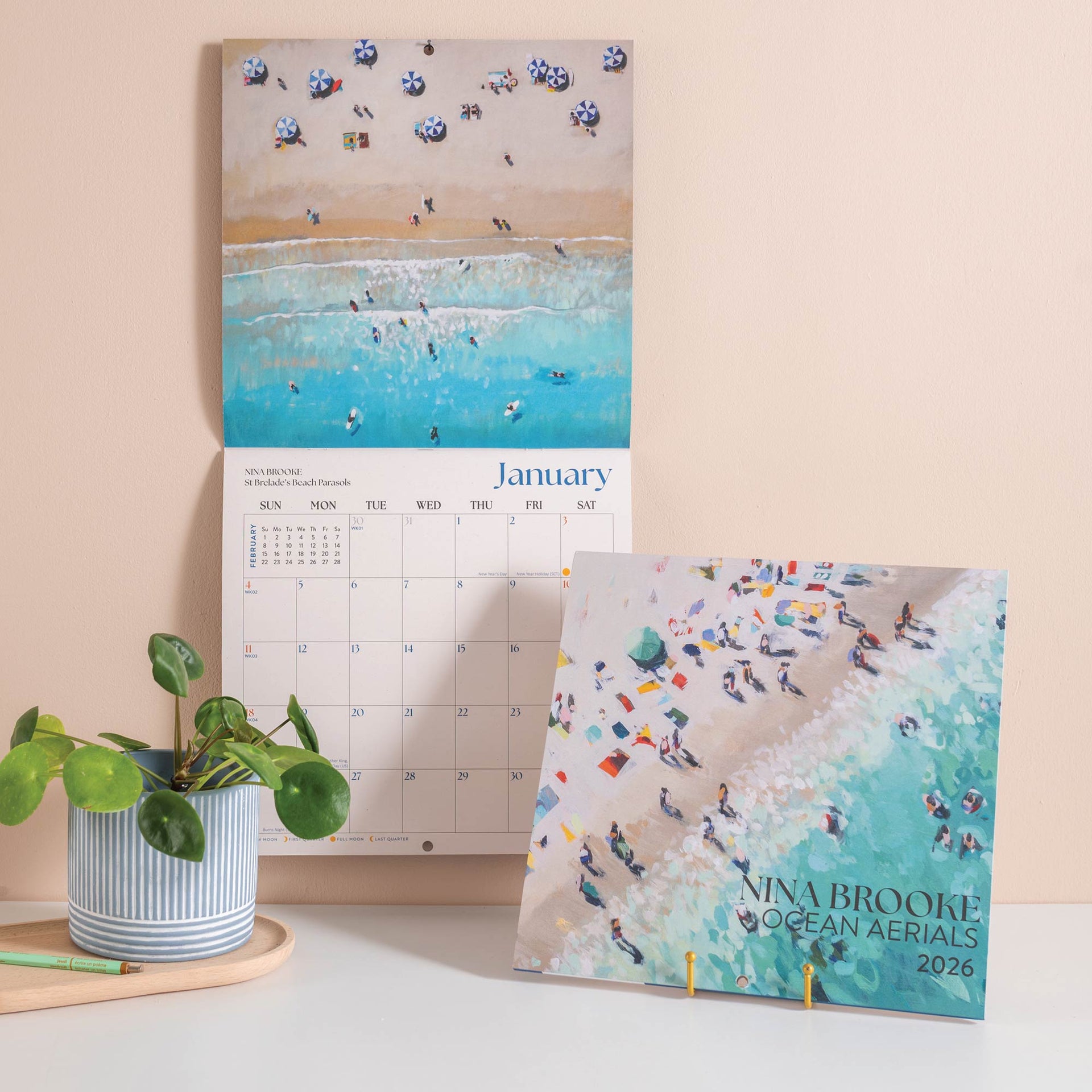 2026 Wall Calendar Ocean Aerials Nina Brooke