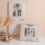 Good Tuesday 2026 calendar, surf art, illustrations by raised by summer