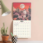 Month to view page of 2027 space themed calendar with large date grid