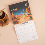 2027 Wall Calendar | Retro Future Spacescapes | Sunday Start