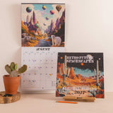 2027 Wall Calendar | Retro Future Spacescapes | Sunday Start