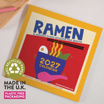 Close up of colourful illustrated 2027 calendar design by Proper Good Abbie Franks