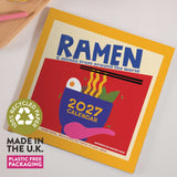Close up of colourful illustrated 2027 calendar design by Proper Good Abbie Franks