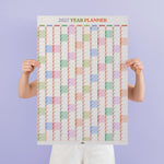 2027 Soft Focus A1 wall planner, pastel monthly grid layout by Good Tuesday