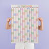 2027 Soft Focus A1 wall planner, pastel monthly grid layout by Good Tuesday
