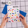 A5 Design Museum Geometric Shapes Notebook, ruled pages, staple binding