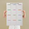 2026-2027 Academic Year Wall Planner in design pastel monthly grid year by Good Tuesday, showing September to August layout