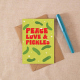 Peace, Love & Pickles | Christmas Card | A6