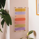 Wipeable weekly planner with spacious daily layout in soft neutral colour palette