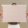 2026 to 2027 academic year wall planner in muted boho colours showing September to August layout