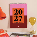 2027 Bold Block A4 Wall Calendar, Monday start, month to view