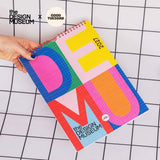 2027 Design Museum Bold Type A4 Calendar, A4, red wireo binding