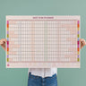 2027 A1 Colour Theory Wall Planner, landscape year-at-a-glance layout