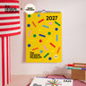 2027 Design Museum Calendar, Dots & Grids, A4, blue wireo binding