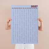  Large 2027 Blue Wall Planner by Good Tuesday