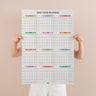 Large A1 Pastel Monthly Grid 2027 Wall Calendar. B Corp. Portrait.