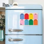 A3 Design Museum Arches & Grids Magnetic Fridge Planner, wipeable dry-wipe surface