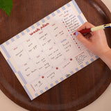 A4 Butter Blue Weekly Planner Pad by Good Tuesday, butter yellow and blue weekly planner pad