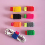 Multicoloured, coded, cable ties, 8 pack