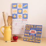 2027 Love of Pasta wall calendar, 21 x 21cm compact calendar by Good Tuesday