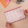 A4 Checks & Stripes Weekly Planner Pad by Good Tuesday, pattern-mixed weekly planner pad