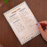 A5 Butter Blue Daily Planner Pad by Good Tuesday, butter yellow and blue daily planner pad
