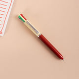 Kikkerland multicolour vintage pen in Red, one barrel holding several ink colours