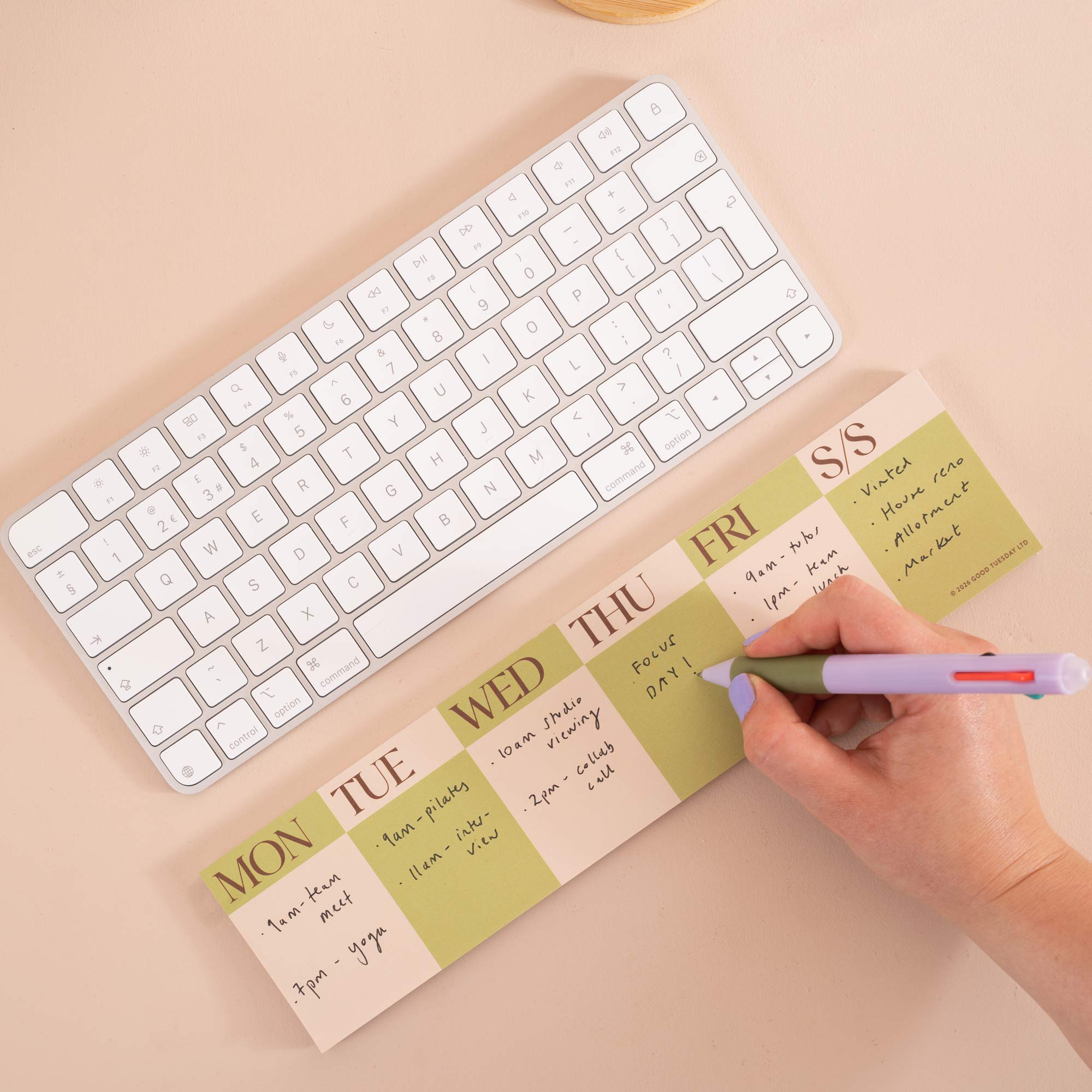 Matcha Keyboard Pad by Good Tuesday, earthy matcha green keyboard planner pad