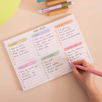 A4 Six List To Do Pad in Pastel by Good Tuesday, six colour-coded sections for separate lists