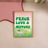 Peace, Love & Matcha | Christmas Card | A6