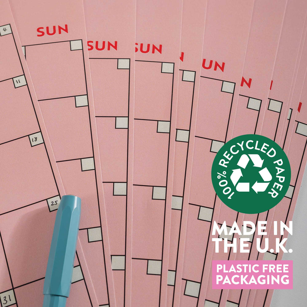 Good Tuesday A3 wall planner made from 100% recycled paper