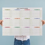 2027 Pastel Monthly Grid A1 wall planner, landscape format by Good Tuesday