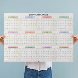 2027 Pastel Monthly Grid A1 wall planner, landscape format by Good Tuesday