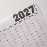 2027 Large A1 Wall Planner | Portrait | Black & White